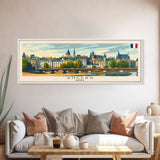 Angers France Wall Art, Panoramic Travel Poster, Panoramic Framed Canvas Print, City Wall Art, Wall Hanging Home Decor, Travel Art