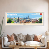 Burgos Spain Wall Art, Panoramic Travel Poster, Panoramic Framed Canvas Print, City Wall Art, Wall Hanging Home Decor, Travel Art