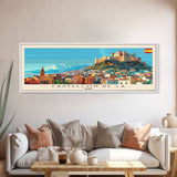 Castellon de la Plana Spain Wall Art, Panoramic Travel Poster, Panoramic Framed Canvas Print, City Wall Art, Wall Hanging Home Decor, Travel Art