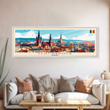 Cluj Napoca Romania Travel Print Wall Art, Panoramic City Art, Travel Art, Wall Decor, Vacation Gift, Framed Canvas Print Or Metal Art