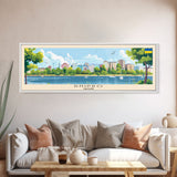 Dnipro Ukraine Wall Art, Panoramic Travel Poster, Panoramic Framed Canvas Print, City Wall Art, Wall Hanging Home Decor, Travel Art