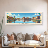 Ferrara Italy Travel Art, City Art, Framed Canvas Print or Metal Wall Art, Europe Travel Poster, Panoramic Wall Art, Extra Wide Wall Art