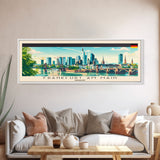 Frankfurt Germany Travel Print Wall Art, Panoramic City Art, Travel Art, Wall Decor, Vacation Gift, Framed Canvas Print Or Metal Art