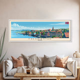 Fredrikstad Norway Travel Art, City Art, Framed Canvas Print or Metal Wall Art, Europe Travel Poster, Panoramic Wall Art, Extra Wide Wall Art