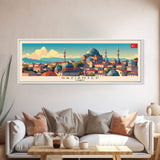 Gaziantep Turkey Travel Print Wall Art, Panoramic City Art, Travel Art, Wall Decor, Vacation Gift, Framed Canvas Print Or Metal Art