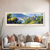 Kamianske Ukraine Wall Art, Panoramic Travel Poster, Panoramic Framed Canvas Print, City Wall Art, Wall Hanging Home Decor, Travel Art