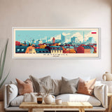 Katowice Poland Wall Art, Panoramic Travel Poster, Panoramic Framed Canvas Print, City Wall Art, Wall Hanging Home Decor, Travel Art