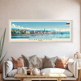 Khabarovsk Russia Travel Art, City Art, Framed Canvas Print or Metal Wall Art, Europe Travel Poster, Panoramic Wall Art, Extra Wide Wall Art