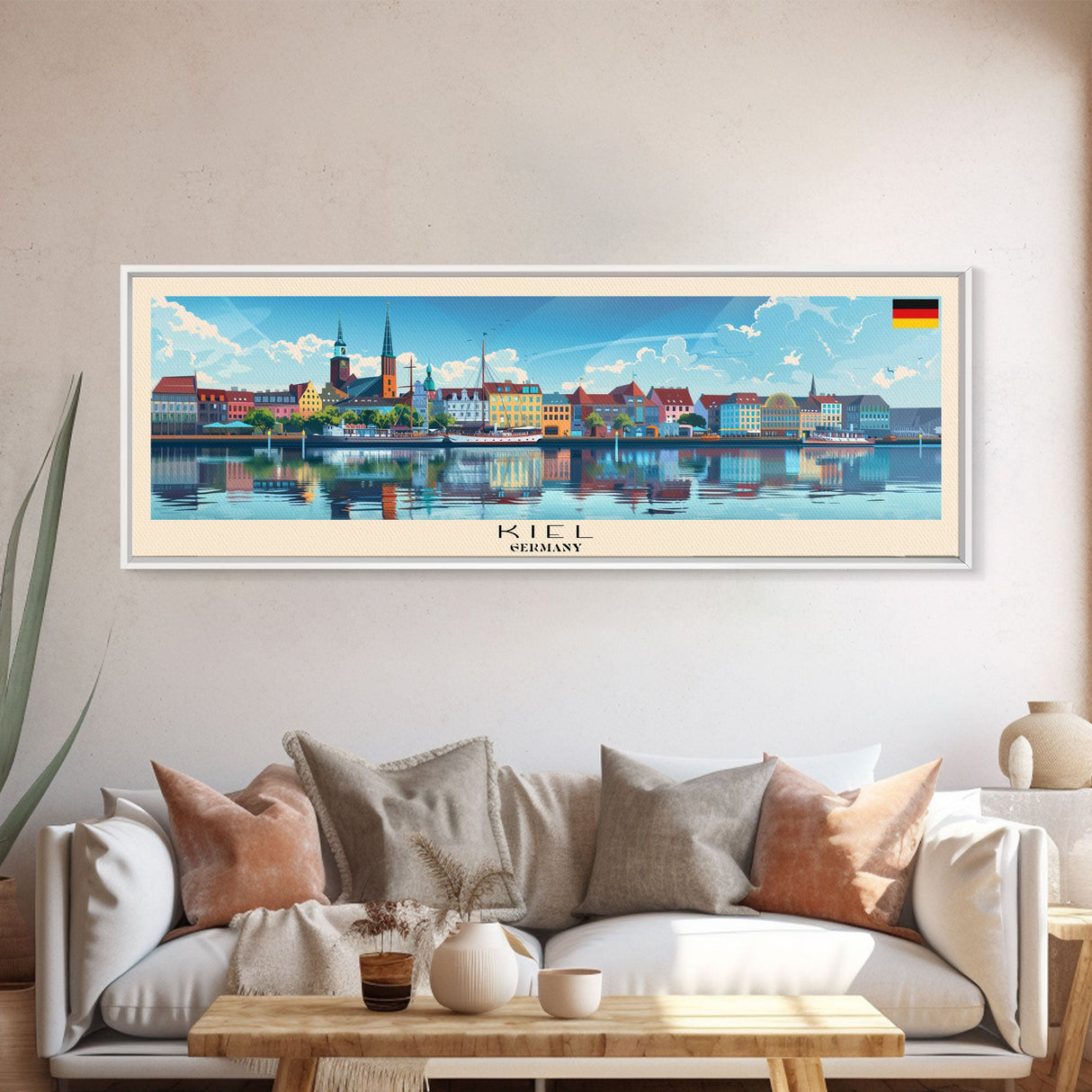 Kielce Poland Wall Art, Panoramic Travel Poster, Panoramic Framed Canvas Print, City Wall Art, Wall Hanging Home Decor, Travel Art