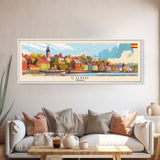 Lund Sweden Travel Print Wall Art, Panoramic City Art, Travel Art, Wall Decor, Vacation Gift, Framed Canvas Print Or Metal Art