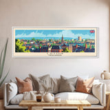 Luton United Kingdom Travel Art, City Art, Framed Canvas Print or Metal Wall Art, Europe Travel Poster, Panoramic Wall Art, Extra Wide Wall Art