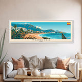 Marbella Spain Travel Art, City Art, Framed Canvas Print or Metal Wall Art, Europe Travel Poster, Panoramic Wall Art, Extra Wide Wall Art