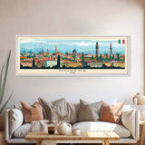 Modena Italy Travel Print Wall Art, Panoramic City Art, Travel Art, Wall Decor, Vacation Gift, Framed Canvas Print Or Metal Art