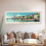 Nantes France Travel Print Wall Art, Panoramic City Art, Travel Art, Wall Decor, Vacation Gift, Framed Canvas Print Or Metal Art