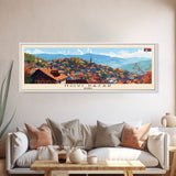 Novi Pazar Serbia Travel Print Wall Art, Panoramic City Art, Travel Art, Wall Decor, Vacation Gift, Framed Canvas Print Or Metal Art