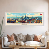 Olomouc Czech Republic Travel Art, City Art, Framed Canvas Print or Metal Wall Art, Europe Travel Poster, Panoramic Wall Art, Extra Wide Wall Art