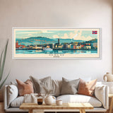 Oslo Norway Travel Art, City Art, Framed Canvas Print or Metal Wall Art, Europe Travel Poster, Panoramic Wall Art, Extra Wide Wall Art