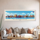 Petrozavodsk Russia Travel Print Wall Art, Panoramic City Art, Travel Art, Wall Decor, Vacation Gift, Framed Canvas Print Or Metal Art