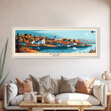 Pori Finland Travel Art, City Art, Framed Canvas Print or Metal Wall Art, Europe Travel Poster, Panoramic Wall Art, Extra Wide Wall Art