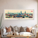 Poznan Poland Travel Art, City Art, Framed Canvas Print or Metal Wall Art, Europe Travel Poster, Panoramic Wall Art, Extra Wide Wall Art