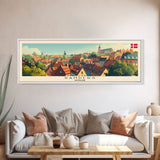 Randers Denmark Travel Art, City Art, Framed Canvas Print or Metal Wall Art, Europe Travel Poster, Panoramic Wall Art, Extra Wide Wall Art