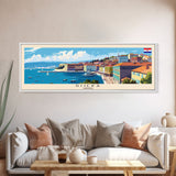 Rijeka Croatia Travel Print Wall Art, Panoramic City Art, Travel Art, Wall Decor, Vacation Gift, Framed Canvas Print Or Metal Art