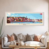 Roskilde Denmark Travel Art, City Art, Framed Canvas Print or Metal Wall Art, Europe Travel Poster, Panoramic Wall Art, Extra Wide Wall Art