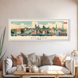 Rzeszow Poland Wall Art, Panoramic Travel Poster, Panoramic Framed Canvas Print, City Wall Art, Wall Hanging Home Decor, Travel Art