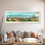 Sabadell Spain Travel Print Wall Art, Panoramic City Art, Travel Art, Wall Decor, Vacation Gift, Framed Canvas Print Or Metal Art