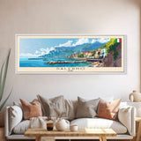 Salerno Italy Travel Art, City Art, Framed Canvas Print or Metal Wall Art, Europe Travel Poster, Panoramic Wall Art, Extra Wide Wall Art