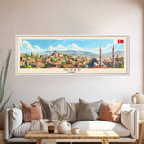 Sivas Turkey Travel Print Wall Art, Panoramic City Art, Travel Art, Wall Decor, Vacation Gift, Framed Canvas Print Or Metal Art