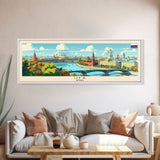 Ufa Russia Wall Art, Panoramic Travel Poster, Panoramic Framed Canvas Print, City Wall Art, Wall Hanging Home Decor, Travel Art