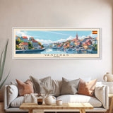 Vranje Serbia Wall Art, Panoramic Travel Poster, Panoramic Framed Canvas Print, City Wall Art, Wall Hanging Home Decor, Travel Art