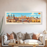 Valladolid Spain Wall Art, Panoramic Travel Poster, Panoramic Framed Canvas Print, City Wall Art, Wall Hanging Home Decor, Travel Art