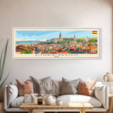 Vitoria Gasteiz Spain Travel Art, City Art, Framed Canvas Print or Metal Wall Art, Europe Travel Poster, Panoramic Wall Art, Extra Wide Wall Art