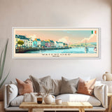 Waterford Ireland Panoramic Travel Poster, Framed Canvas Print or Metal Wall Art, Travel Art, Home Decor, Panoramic Painting, Midcentury Art