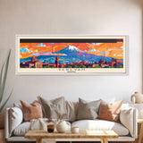 Yerevan Armenia Travel Art, City Art, Framed Canvas Print or Metal Wall Art, Europe Travel Poster, Panoramic Wall Art, Extra Wide Wall Art