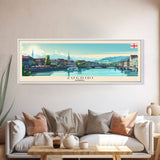 Zugdidi Georgia Travel Print Wall Art, Panoramic City Art, Travel Art, Wall Decor, Vacation Gift, Framed Canvas Print Or Metal Art