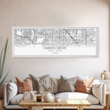 Panoramic Garden Grove City Map, California Art, Map Print, Minimalist Wall Art, Canvas Art, Housewarming Gift, Street Map Art, Closing Gift