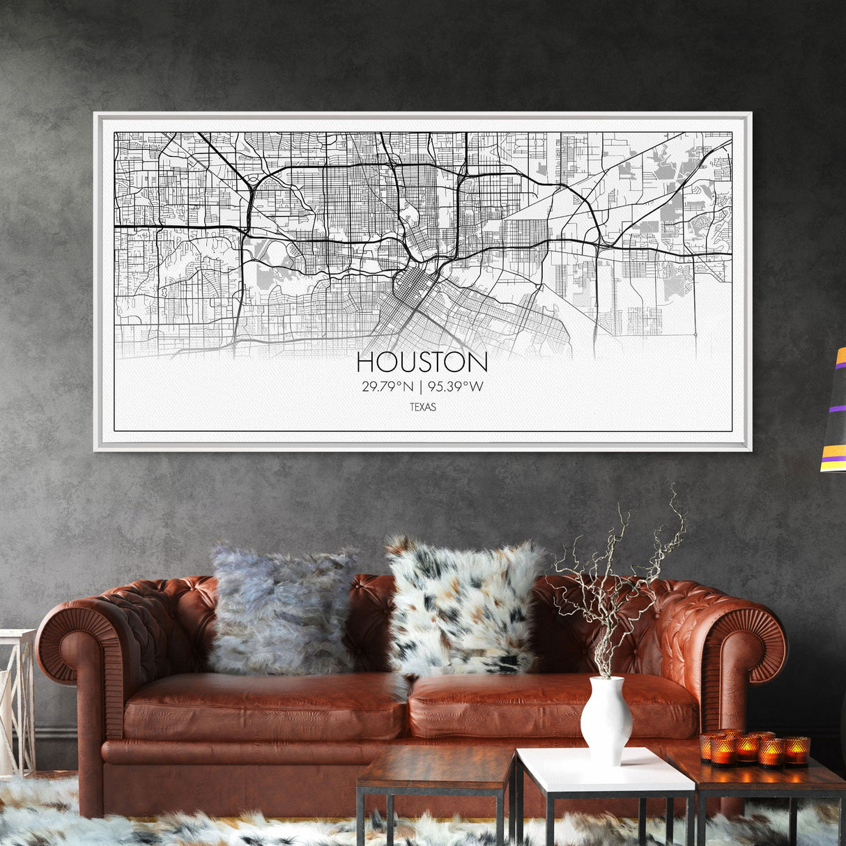 Houston City Map, Texas Map, Map Art, Modern Art, Wall Art, Canvas Art, Western Wall Art, Country Décor, Texas Wall Art, Anniversary Gift