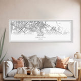 Panoramic Irvine City Map, California Art, Map Print, Minimalist Wall Art, Canvas Art, Housewarming Gift, Street Map Art, Closing Gift