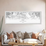 Panoramic Kyiv City Map, Ukraine Art, Map Print, Minimalist Wall Art, Canvas Art, Housewarming Gift, Street Map Art, Closing Gift