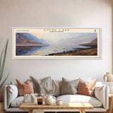 Amisk Lake Panoramic Framed Canvas Print, Lake House Art, Vintage Style, Travel Poster, Nature Scene, Scenic Artwork