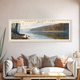 Barren River Lake Kentucky Framed Canvas Print, Panoramic Lake House Decor, Scenic View, Travel Poster, Rustic Art, Nature Scene