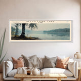 Beech Fork Lake West Virginia Framed Canvas Print, Panoramic Lake House Art, Scenic Painting, Travel Poster, Rustic Decor, Nature Scene