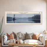 Dauphin Lake Framed Canvas Print, Lake House Decor, Panoramic Wall Art, Travel Poster, Modern Lake Painting, Nature Art