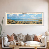 Elephant Butte Reservoir New Mexico Framed Canvas Print, Panoramic Lake House Decor, Wall Art, Travel Poster, Rustic Lake Painting, Nature Art