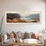 Fishtrap Lake Kentucky Framed Canvas Print, Lake House Art, Panoramic Wall Art, Travel Poster, Serene Lake Painting, Home Decor