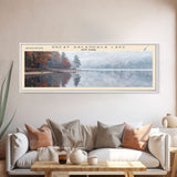 Great Sacandaga Lake Framed Canvas Print, Lake House Art, Panoramic Wall Art, Travel Poster, Serene Lake Painting, Home Decor