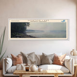 Horton Lake Framed Canvas Print, Lake House Art, Panoramic Wall Art, Travel Poster, Beautiful Lake Painting, Home Decor